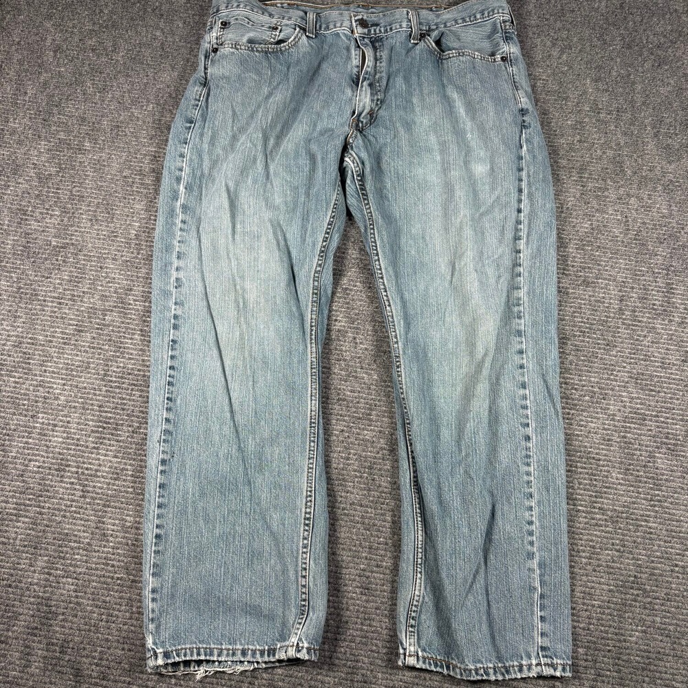 Levi's 559 Relaxed Straight Jeans Mens 38x30 Light Wash Fair Frayed Hem